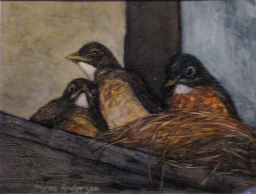 Robins Nest by Myrna Anderson